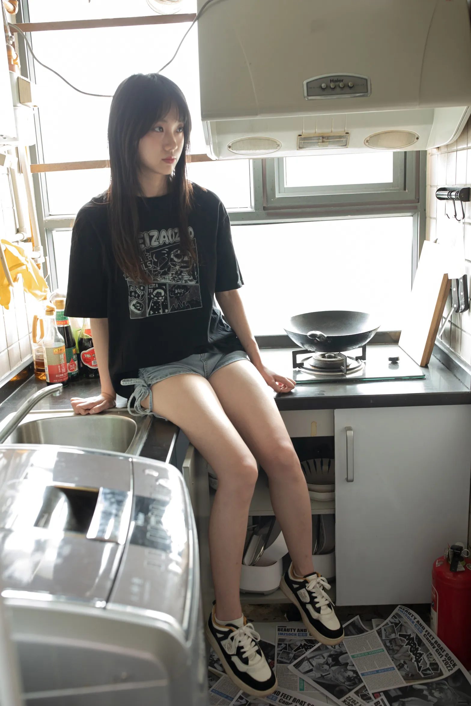 [Mzsock] Love beautiful feet NO.264 cocoa#[90P]-5