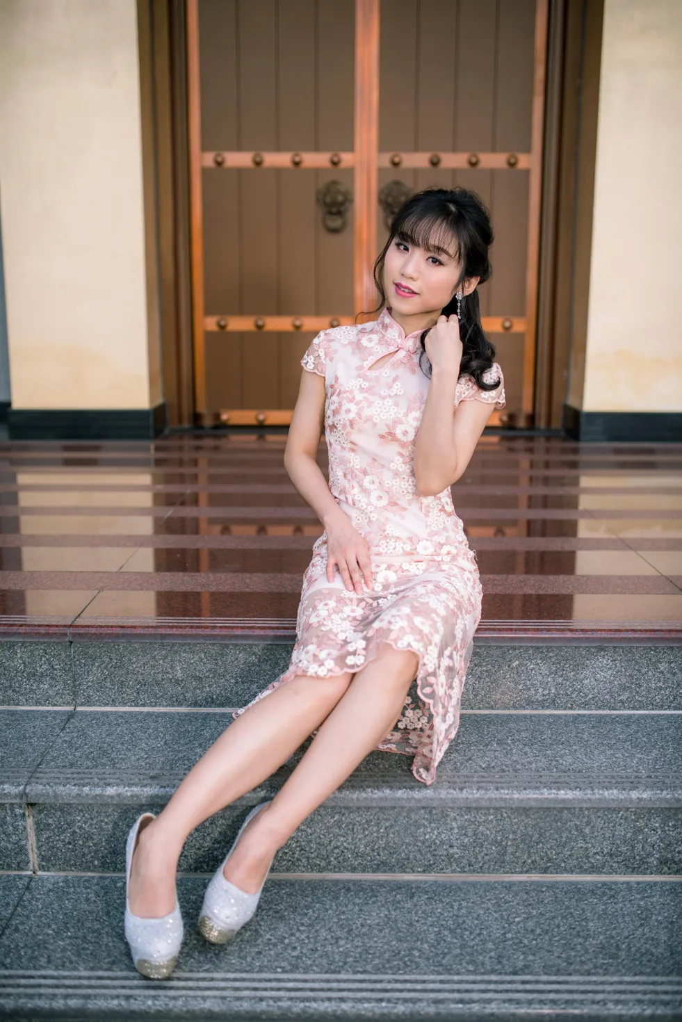 [Mzsock] NO.188 Yu Chen cheongsam high heels beautiful legs street photography#[88P]-36